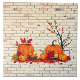 Mooie moderne Happy Thanksgiving Herfst Tegeltje