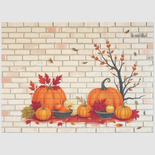 Mooie moderne Happy Thanksgiving Herfst Tissuepapier (Voorkant)