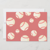 Mooie moderne honkbal lint foto 1e verjaardag kaart (Achterkant)