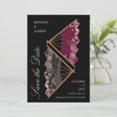 Mooie Moderne Japanse Bruiloft Save The Date Kaart (Staand voorkant)