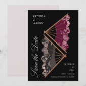 Mooie Moderne Japanse Bruiloft Save The Date Kaart (Voorkant / Achterkant)