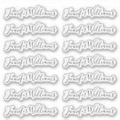 Mooie + moderne kalligrafie scriptnaam sticker (Voorkant)