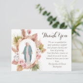 Mooie moderne katholieke condoleances bedankt (Staand voorkant)