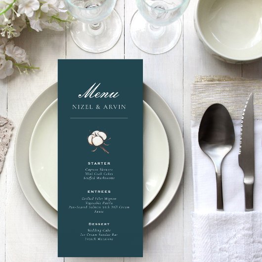 Mooie Moderne Katoen Groene Elegante Menu