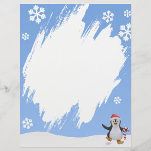 Mooie moderne kerst pinguïn briefpapier