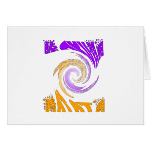 Mooie moderne kunst: Paarse en gouden werveling