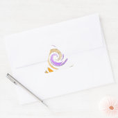 Mooie moderne kunst: Paarse en gouden werveling Sticker (Envelop)
