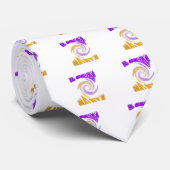 Mooie moderne kunst: Paarse en gouden werveling Stropdas (Opgerold)