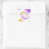 Mooie moderne kunst: Paarse en gouden werveling Vierkante Sticker (Tas)