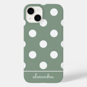 Mooie moderne lichte bosgroene stippenpatroon  Case-Mate iPhone case (Achterkant)