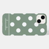 Mooie moderne lichte bosgroene stippenpatroon  Case-Mate iPhone case (Achterkant (horizontaal))