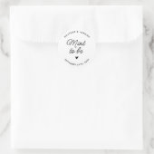 Mooie moderne mint om trouw-munt favorieten te zij ronde sticker (Tas)