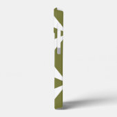 Mooie moderne monogram naam trendy groen Case-Mate iPhone case (Achterkant / Links)