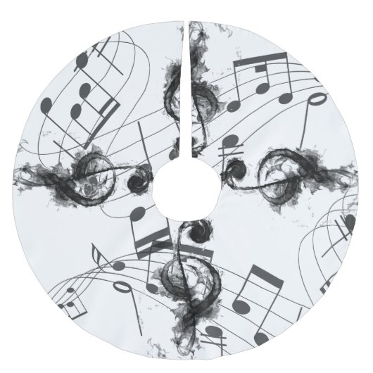 Mooie moderne Music Note rook effect Kerstboom Rok (Voorkant)