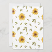 Mooie, moderne paarden en zonnopende bloemen op za kaart (Achterkant)