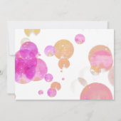 Mooie moderne roze bubbels kinderverjaardagsfoto bedankkaart (Achterkant)