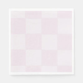 Mooie moderne roze geruite babyshower servet