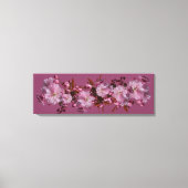 Mooie moderne  roze kersenbloesem canvas afdruk (Voorkant)
