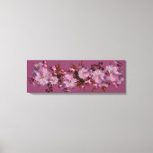 Mooie moderne  roze kersenbloesem canvas afdruk (Voorkant)