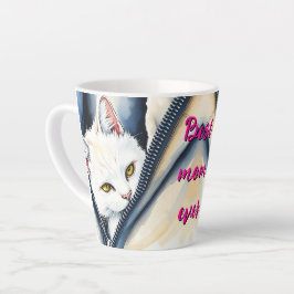 Mooie moderne Schattigee Waterverf Cat Collectie Latte Mok