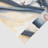 Mooie moderne Schattigee Waterverf Cat Collectie Tissuepapier (Detail)