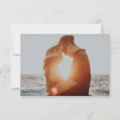 Mooie moderne script | Dank je wel fotokaart RSVP Kaartje (Achterkant)