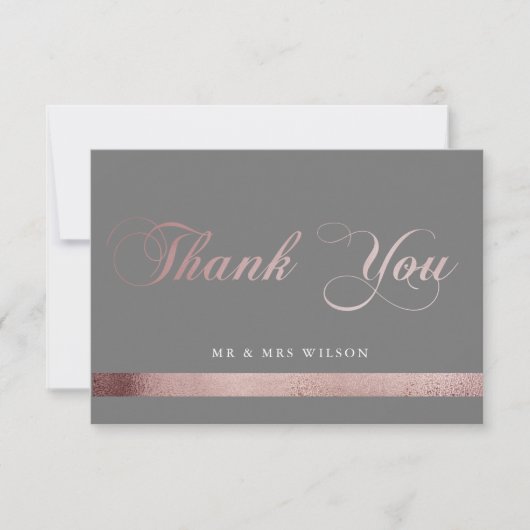 Mooie moderne script | Dankjewel fotokaart RSVP Kaartje (Voorkant)