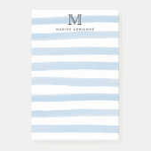 Mooie moderne stoffige blauwe waterverf strepen mo post-it® notes (Voorkant)