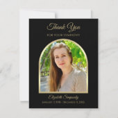 Mooie moderne sympathie dank u fotokaart bedankkaart (Voorkant)