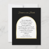 Mooie moderne sympathie dank u fotokaart bedankkaart (Achterkant)