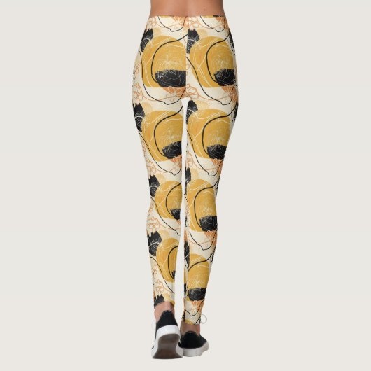 Mooie moderne tegelpatroon leggings (Achterkant)