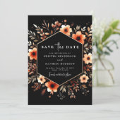 Mooie moderne terracotta bruiloft save the date (Staand voorkant)