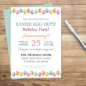Mooie moderne uitnodiging voor Pasen verjaardagsfe