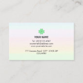 Mooie, moderne, veelkleurige pastelleshals visitekaartje (Achterkant)