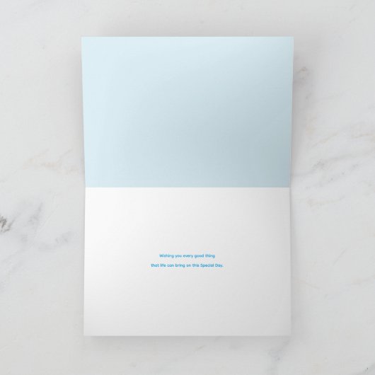 Mooie, moderne ventilatorventilator, Trendy Birthd Kaart (Binnen)