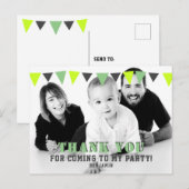 Mooie moderne vlaggetjes foto verjaardag bedankje briefkaart (Voorkant / Achterkant)