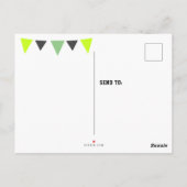 Mooie moderne vlaggetjes foto verjaardag bedankt briefkaart (Achterkant)