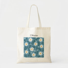 Mooie Moderne Vrouwelijke Gepersonaliseerde Bloem  Tote Bag