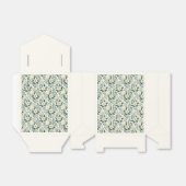 Mooie Moderne Witte Bloemen en Bessen Bedankdoosjes (Uitgevouwen)