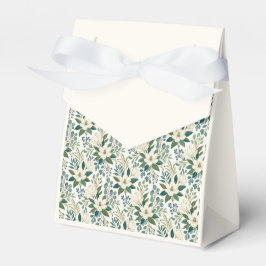 Mooie Moderne Witte Bloemen en Bessen Bedankdoosjes