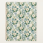 Mooie Moderne Witte Bloemen en Bessen Planner (Voorkant)