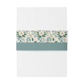 Mooie moderne witte bloemen en bessen uitnodigingen wikkel (Achterkant Voorbeeld)