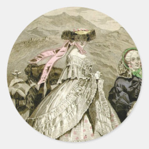 Mooie Modes van 1859 Ronde Sticker