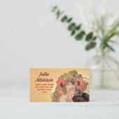 mooie, modieuze dame gezicht visitekaartje (Staand voorkant)