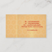 mooie, modieuze dame gezicht visitekaartje (Achterkant)