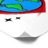 Mooie Moeder Aarde Planeet Milieubescherming Poster (Hoek)