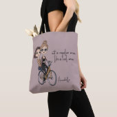 Mooie moeder / dochter op de fiets tekenen 'Cool M Tote Bag (Dichtbij)