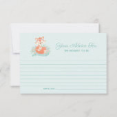 Mooie moeder en Baby Fox Boy Baby shower Advies Kaart (Voorkant)