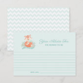 Mooie moeder en Baby Fox Boy Baby shower Advies Kaart (Voorkant / Achterkant)