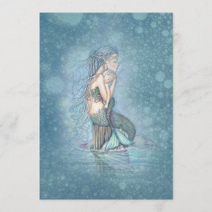 Mooie Moeder en Baby Zeemeermin Baby shower Kaart